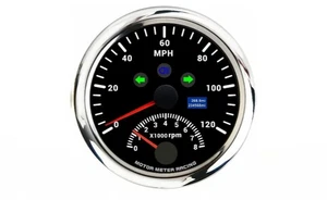 Motor Meter Racing W PRO 85mm 3-3/8" 2 In 1 GPS Speedometer Tachometer New - Picture 1 of 5