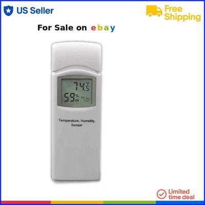 Thermo-Hygrometer Sensor Plastic Wireless for Weather Stations Indoor Outdoor - Image 1 of 2