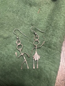 Vintage Strichmännchen Ohrhänger  - Bild 1 von 3