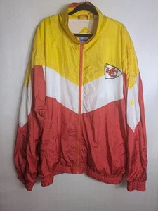 Giacca a vento foderata Kansas City Chiefs colore vintage funzionante di Carl Banks taglia 3XLT - Foto 1 di 8