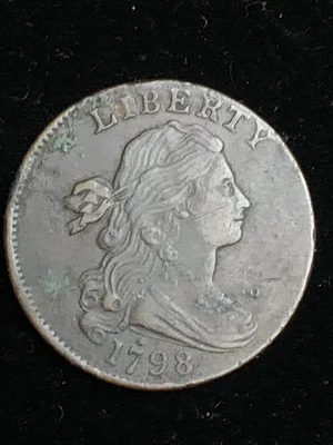 1798 draped bust large cent VF-XF Nice  - Image 1 of 4