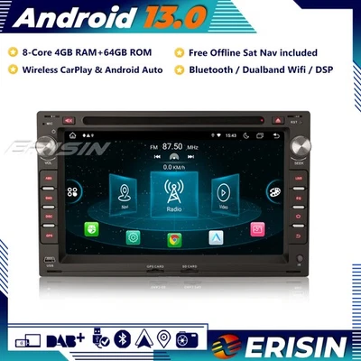 Android 13 Autoradio GPS DAB+ Wifi for VW Passat Jetta Polo Golf 4 T5 SEAT IBIZA - Immagine 1 di 4