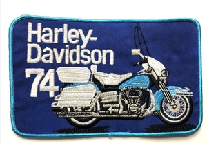 VTG '74 Harley Davidson Motorcycle Patch 5x8" -older - Picture 1 of 2