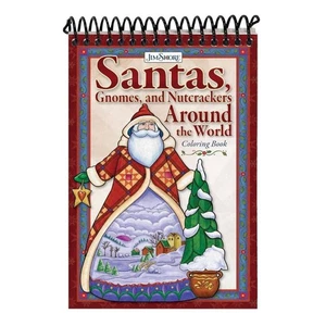 Jim Shore Santas Gnomes and Nutcrackers Around the World Coloring Book 206052JS - Picture 1 of 6