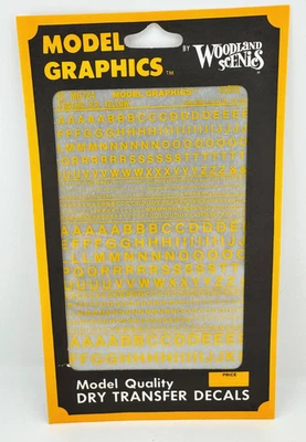Woodland Scenics MG724 Gothic RR Yellow-Dry Transfer Decals - Image 1 of 2