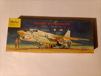 Heller Vought F 8 Crusader F-8 E(FN), F-8 E, F-8 J No. 259  1:72 -NO DECALS !!! - Immagine 1 di 4