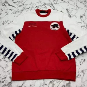 Suéter de cuello redondo para hombre Troop rojo | blanco | negro nuevo con etiquetas - Imagen 1 de 3