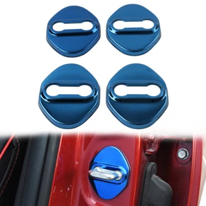 Blue Car Door Lock Protective Cover For Honda For Toyota For Mazda For Hyundai - Picture 1 of 13