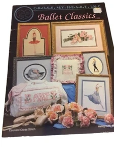 Libro de patrones de punto de cruz contados clásicos de ballet 1990 de Cross My Heart Inc. - Imagen 1 de 5
