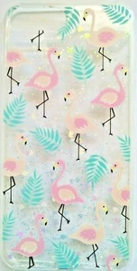 IPhone 6+/6s+/7+/8+ fixed glitter flamingo phone case cover - Picture 1 of 3