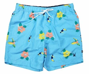 Traje de baño Nautica para hombre tropical floral aves azul tecnología vela secado rápido nuevo con etiquetas - Imagen 1 de 1