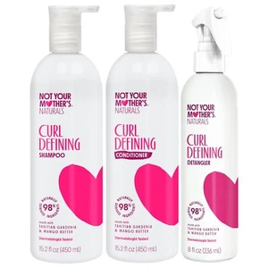 Curl Definition Enhancing Shampoo Conditioner & Detangler Set Mango Butter - Picture 1 of 9