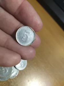 MONETA DA 5 ARGENTO RICAMBIO 20000 leghe sotto i mari disney EDITRICE GIOCHI - Foto 1 di 2