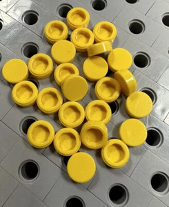 Lego 1x1 Amarillo Redondo Acabado Suave Azulejos Punto Piso Techo Nuevo Lote de 25 - Imagen 1 de 2