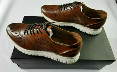 KENNETH COLE NEW YORK BAILEY COGNAC PERFORATED SNEAKERS US SIZE 7.5 EUR 40.5 - Image 1 of 4