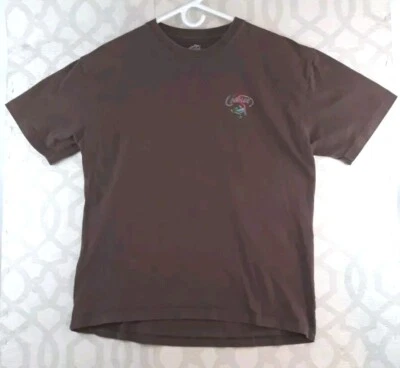 Camisa Goin Coastal Para Hombre Grande Marrón Mangas Cortas Foto 1 de 4