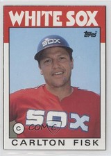 1986 Topps Wax Box Bottom Carlton Fisk #E HOF