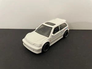 HOT WHEELS '90 HONDA CIVIC EF BLANCO SUELTO JDM GREDDY RARO MUY BUEN ESTADO GRÁFICO DE VELOCIDAD 12A - Imagen 1 de 7