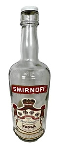 SMIRNOFF VODKA Glass 1 GALLON Bottle 80 Proof W/Pump With 1972 Receipt Vintage - Picture 1 of 7