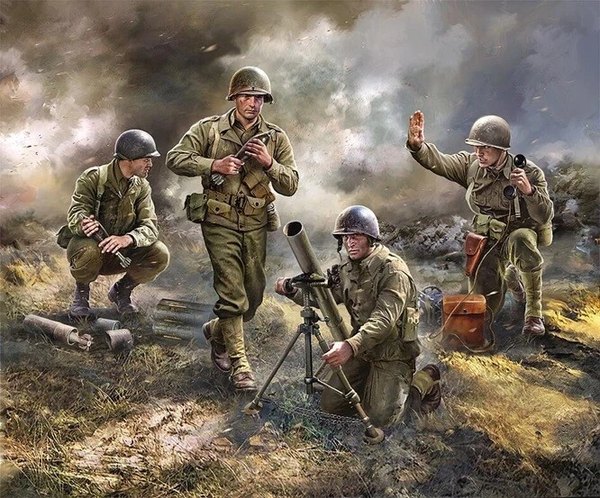 Zvezda 6287 - 1/100 US 81 mm Mörser mit Besatzung - Neu - Bild 1 von 1