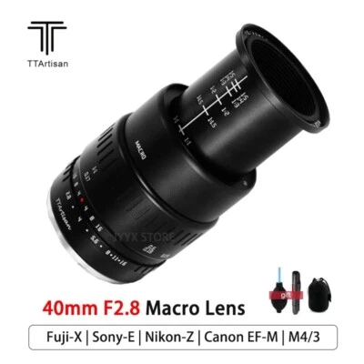 TTArtisan 40 mm F2.8 APS-C messa a fuoco manuale obiettivo macro per Sony E Fuji X Canon M M43