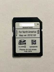 2013 2014 WRX Impreza Sti Navigation GPS Map Data Sd Card. 86283FG630 - Picture 1 of 1