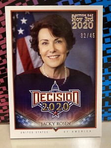 2020 DECISION ~ JACKY ROSEN ~ "SILVER FOIL" CARD #444 ~ /45 ~ NEW YORK