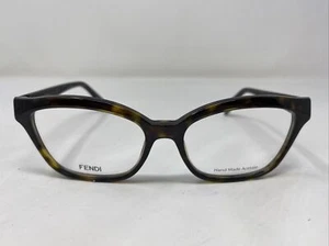 Fendi Italy FF 0046 086 54-16-140 Occhiali Scuri Havana Cerchio Intero Telaio AV55 - Foto 1 di 8