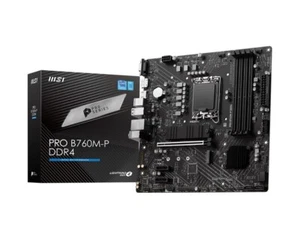 Msi Pro B760M-P DDR4 Micro ATX Mainboard HDMI DP DIMM 4800MHz 128GB 4 Slots - Bild 1 von 5