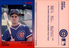 Dale Craig 1989 Star Wytheville Cubs #7 Card *AutographDen*