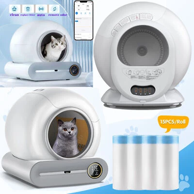 DENOTIP Automatische selbstreinigende Katzentoilette Katzenklo intelligent App-Steuerung