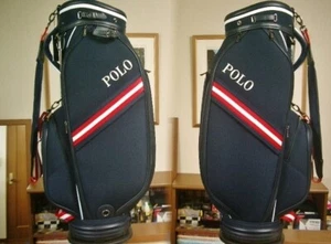 Polo Ralph Lauren Herren Teddybär Synthetik Navi Rot Wht Line Golftasche - Bild 1 von 10