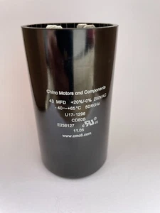 43 mfd capacitor motor start 250VAC Uses: pumps, fans, compressors & many more - Picture 1 of 3