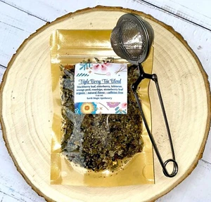 Triple Berry Tea Organic Loose Leaf Tea Lover Sampler Herbal Blend Caffeine Free - Picture 1 of 2
