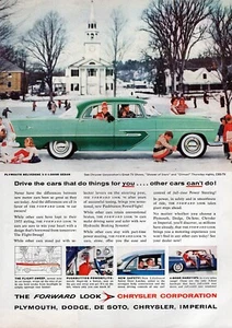 Plymouth Belvedere 1956 V8 sedán de 4 puertas anuncio impreso en color original - Imagen 1 de 1