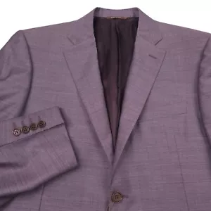 $2150 Canali Siena Purple Sharkskin Wool Suit Jacket Mens Size 42R (Italy 52R) - Picture 1 of 12