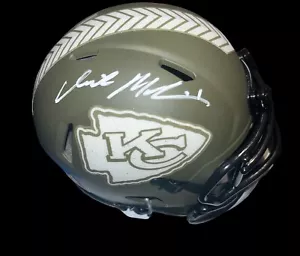 JERICK MCKINNON SIGNED KANSAS CITY CHIEFS SALUTE TO SERVICE MINI HELMET RB BAS - Picture 1 of 1
