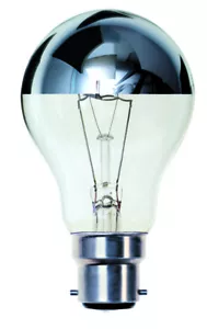 BELL 03011 - 60W 240V BC B22 GLS Mirror Crown Silver Top Light Bulb - Picture 1 of 3