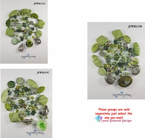Summer Green Mix beads for Jewelry making or Mosaic Designs - Group 14 - Picture 1 of 7