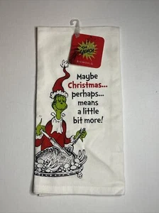 The Grinch Dish Towel By Bioworld 100% Cotton - Picture 1 of 5
