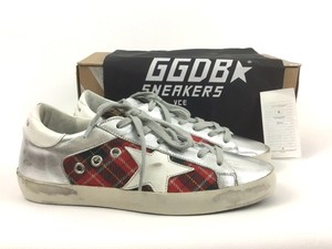 plaid golden goose sneakers