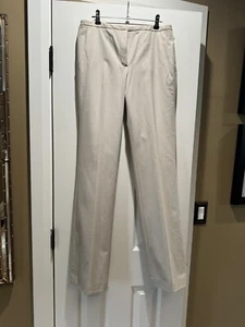 Elie Tahari Women’s Career Pants 4 US Light Beige Pinstripe - Picture 1 of 5