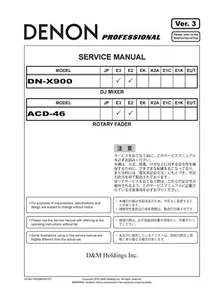 Service Manual Instructions for Denon DN-X900 - Picture 1 of 1