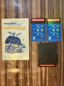 Space Battle Intellivision Video Game Cartridge Instructions Manuel Overlay 1979 - Picture 1 of 6