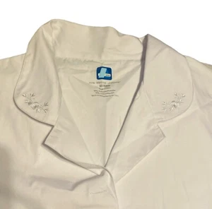 Adar Women Floral Collar Pocket Buttoned Medical Lab Consultation Coat Sz 5X New - Picture 1 of 3