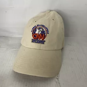 RARE VINTAGE CNN World Global Globe Beige Hat Atlanta Headquarters New With Tag - Picture 1 of 6