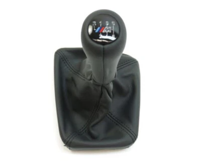 NOVO**Genuíno BMW E46 M3 Botão de Mudança Iluminado com Bota Couro Preto 25112282450 - Imagem 1 de 2