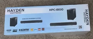 Hayden Pro Cinema HPC-1800 wireless Soundbar  Subwoofer 800 watt Bluetooth HDMI - Picture 1 of 8