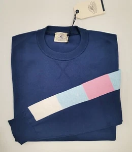 MAGLIONE GIROCOLLO UOMO MQJ COTONE/LINO 3056 BLU NUOVI ARRIVI PRIMAVERA ESTATE - Imagen 1 de 4