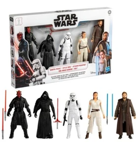 Star Wars Galactic Good Vs Evil 5 Pack 6" Figure Darth Maul Kylo Ren Obi-Wan Rey - Picture 1 of 5